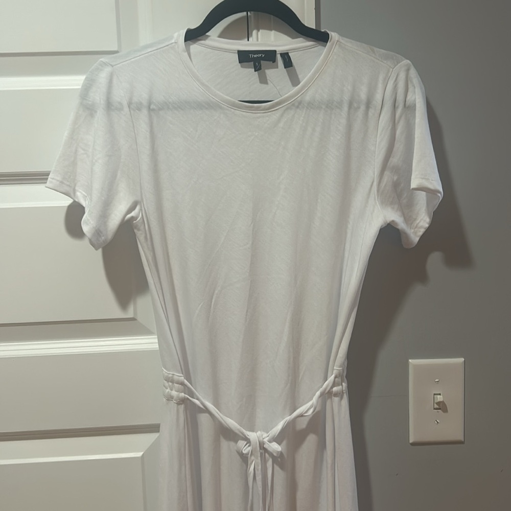 Never Worn Theory Vormond Knit Lightweight Drawstring Dress, Size Small - Picture 3 of 7